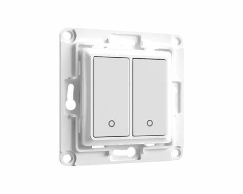 Interrupteur mural double blanc